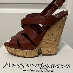 YSL Deauville Wedge Sandals